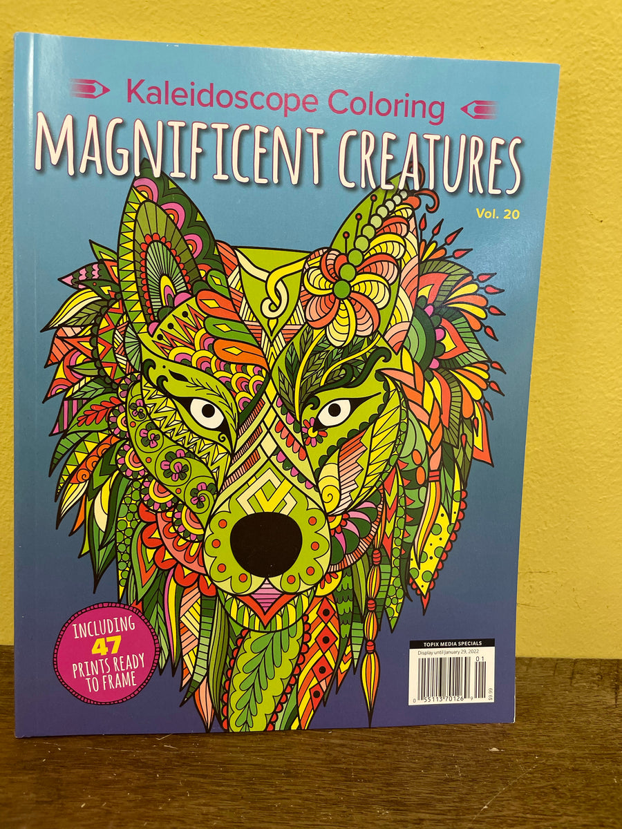 NEW KALEIDOSCOPE Magnificent Creatures Coloring Book Volume 20 Januar –  Touched By Time Treasures