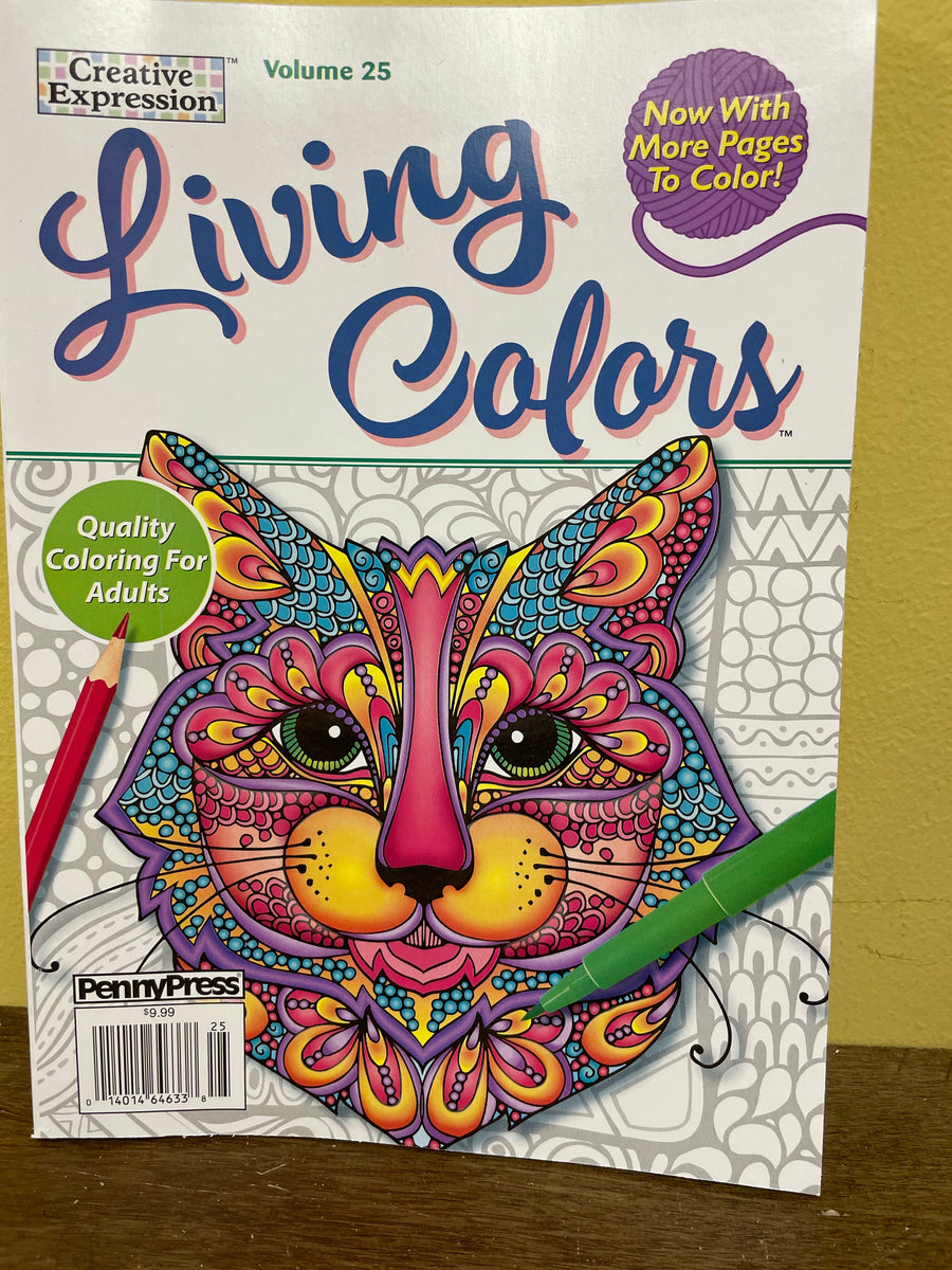 NEW LIVING COLORS Adult/Teens Coloring Book Volume 27 Creative Expression  2022