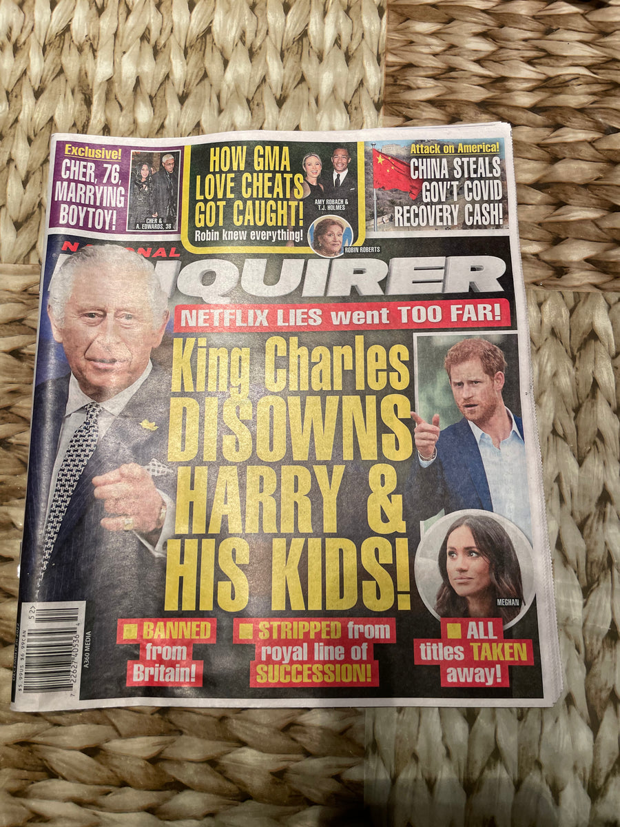 New National Enquirer King Charles Disowns Harry & His Kids December 