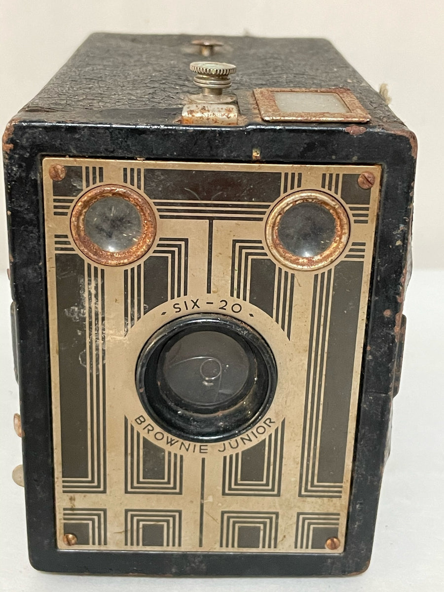 Vintage Kodak Brownie Junior Six-20 620 Roll Film Box Camera Art Deco Decor  Prop