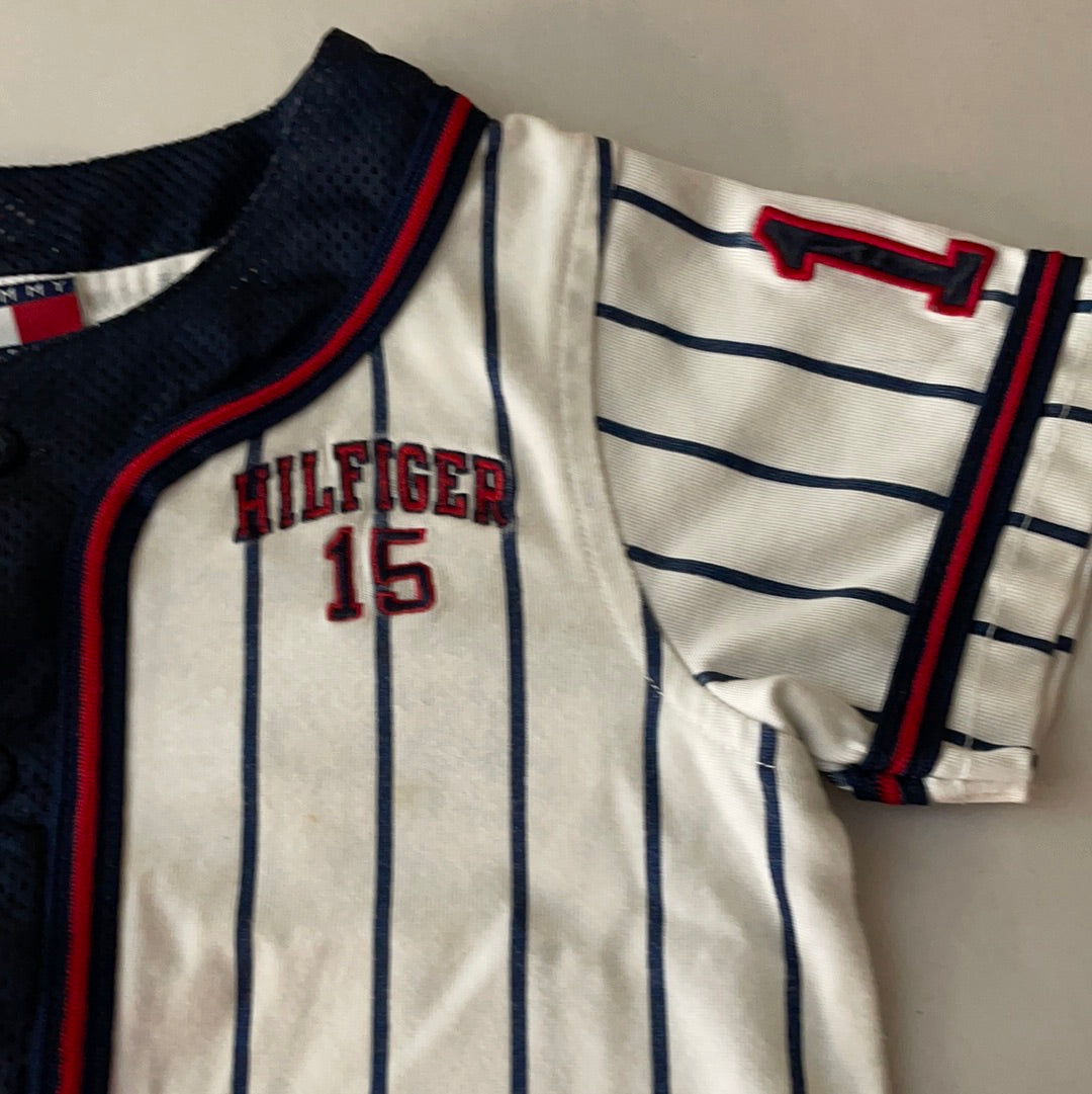 Red White Blue #15 TOMMY HILFIGER MLB 2T Baseball Jersey – Touched By Time  Treasures