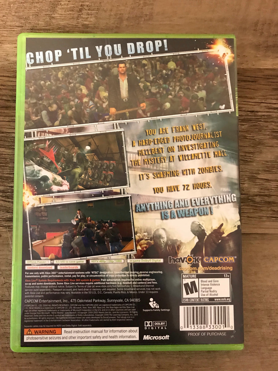 Video Game Dead Rising xbox 360 Video game With Instruction book VGC