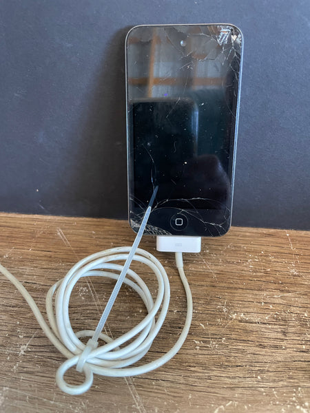 APPLE IPOD 8GB Untested Selling for Parts, Sold As Is Cracked Screen Charging Cord