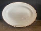 + Vintage Johnson Bros GROSVENER White China Gold Rim Oval PLATTER 1920s England