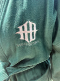 +* Vintage Men’s Harley Davidson Bath Robe One Size Hunter Green Embroidered Logo Biker Y2K