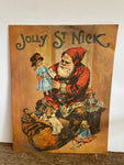 + Vintage JOLLY ST. NICK Replica of Original Merrimack Publishing #1907S Softcover Linen