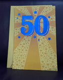 New Greeting Card HAPPY 50th BIRTHDAY w/ Envelope American Greetings