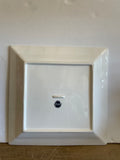 <€€ FOOD NETWORK Restaurant Ware White Square Luncheon/Salad/Dessert Plates Set/4 7.5”