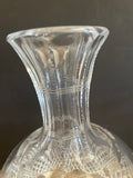 ~€ Single Vintage Pressed Crystal Vase Water Carafe Decanter 8.25” H