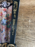 + Lace & Fabric Floral Victorian Hand Fan 16” W x 9” Opened