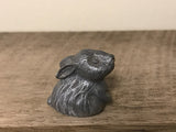 +* Vintage HALLMARK LITTLE GALLERY Fine Pewter Bunny Rabbit 1976 Miniatures