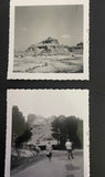 +* Vintage 1950s 1957 (6) Small B&W Photographs Family at Bad Lands SD Mt. Rushmore Black Hills