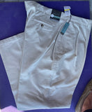 +* New Mens Tan Khaki Chino Pants By Van Heusen 42x32 Cotton Stainshield Wrinklefree NWT