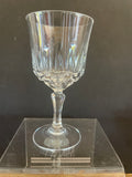 <€€ Crystal Glass Wine Claret Goblet 5.75” H x 3” Diam Set of 3