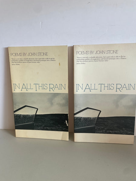<€€ Vintage IN ALL THIS RAIN Poems by John Stone 1980 69 pgs