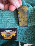 +* Vintage Men’s Harley Davidson Bath Robe One Size Hunter Green Embroidered Logo Biker Y2K