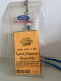 +* Vintage Nascar Atlanta Motor Speedway Cracker Barrel 500 Tickets in Clear Ford Lanyard Ticket Holder 3/2000