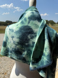 +* Womens/Juniors C.C Exclusives Girlie Girl Blue/Green Tie Dye Shawl Neck Wrap Scarf