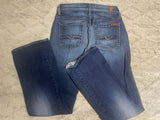 +* Womens/Juniors 7 For All Mankind Blue Denim Jeans 29” Waist Distressed