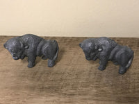 <€€* Pewter Noah's Ark Collection Pair BISON Unbranded