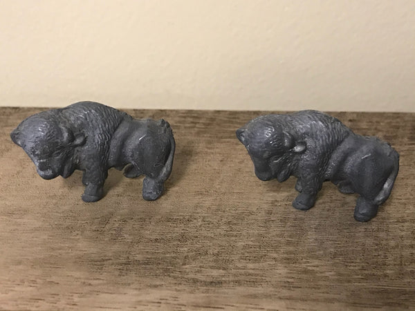 <€€* Pewter Noah's Ark Collection Pair BISON Unbranded