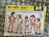 ** Set/5 Vintage GIRLS Size 3 Toddler DRESS PANTS TOPS Jacket Jumper Bloomers Panties Patterns