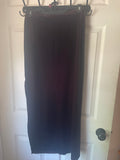 ** Womens Sz Small EK DESIGN Chocolate Brown Maxi Velvet Feel Skirt Slit Long