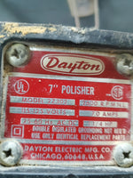 Dayton 7" Sander & Polisher Model 2Z302 7amp with Metal Carry Case & lot of sanding pads