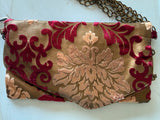 +* NEW Womens Pier One Handbag Purse Satin Flap Foldover Snap Closure Chain Shoulder Strap NWT