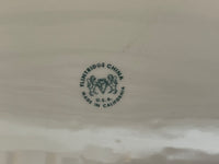 Flintridge China, California Deep Teal Green w/ Platinum Silver Set/6 Tea Cups & Saucers