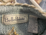 *^ Vintage Women’s Large 90s Belle Pointe Knit Cardigan Winter Christmas Church Sweater