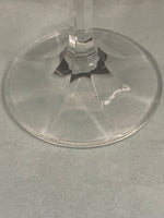 ~ Set/3 Clear Crystal Stemmed Wine Goblet Glasses 7” H