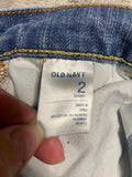 +* The Diva Old Navy Womens/Juniors Blue Jeans Size 2 Short Boot Cut Flare (paint splatter)