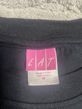 +* Women’s Junior’s Medium Gunpowder & Lead Black & Pink T-Shirt Short Sleeves by LAT Cotton