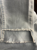 +* Women’s Junior’s Mudd Light Wash Blue Skinny Denim Jeans Size 7 30” Waist Low Rise Frayed Hem