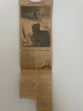 +* AS-IS Vintage Newspaper Editor Tribute to JFK Kennedy World Lost a Great Leader