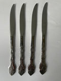 +* Vintage MCM Set/4 Dinner Knives Stainless Silverware Cutlery No Markings