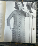 +* Vintage Aran Fisherman Knitting Pattern for Sweaters Vol. 84 1960s