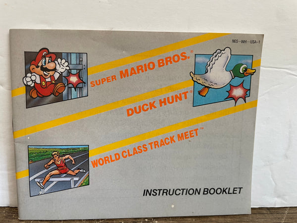 + Super Mario, Duck Hunt, Track Meet NINTENDO NES Original Instruction MANUAL AD12