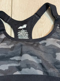 +* Girls Sz Medium Avia Dance Sports Bra Black & Gray Camo Design