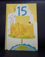 New Greeting Card HAPPY 15th BIRTHDAY w/ Envelope American Greetings