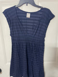 +* Women’s Junior’s Small Navy Blue Stripe Dress Sleeveless Summer by Merona