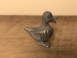 Vintage SCHMID Fine Pewter Figurine Quacking Duck 1978