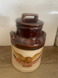 Vintage AMERICANA SPIRIT of ‘76 1976 Set/4 Crock Canister Set w/ Lids American Eagle