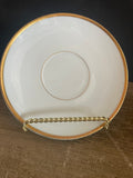 [pics as set] + Vintage Imperial PSL Empire I White TEA CUP & SAUCER Trimmed in Gold #27 Porcelain