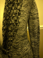 <€€ Womens/Juniors Small Black & Gray Knitted Cardigan Sweater by Mossimo Button Closure