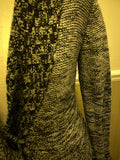 <€€ Womens/Juniors Small Black & Gray Knitted Cardigan Sweater by Mossimo Button Closure