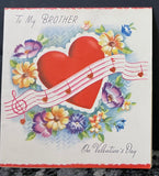 +* Vintage 1946 Used To My Brother On Valentine’s Day Greeting Card Crafts Scrapbooking