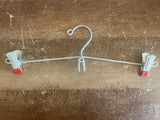 + Set/6 Metal Pants/Skirt Adjustable Stackable Non-Slip Red Clamp Hangers 12.5” L