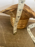 +* Small Basket Woven Wood With Handle